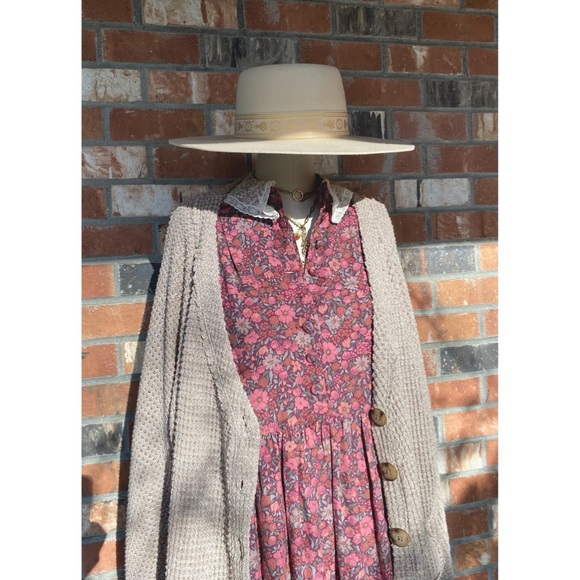 Vintage Laura Ashley Floral Boho Lace Button Up Maxi Dress ✨ Final Price ✨ - Picture 11 of 12